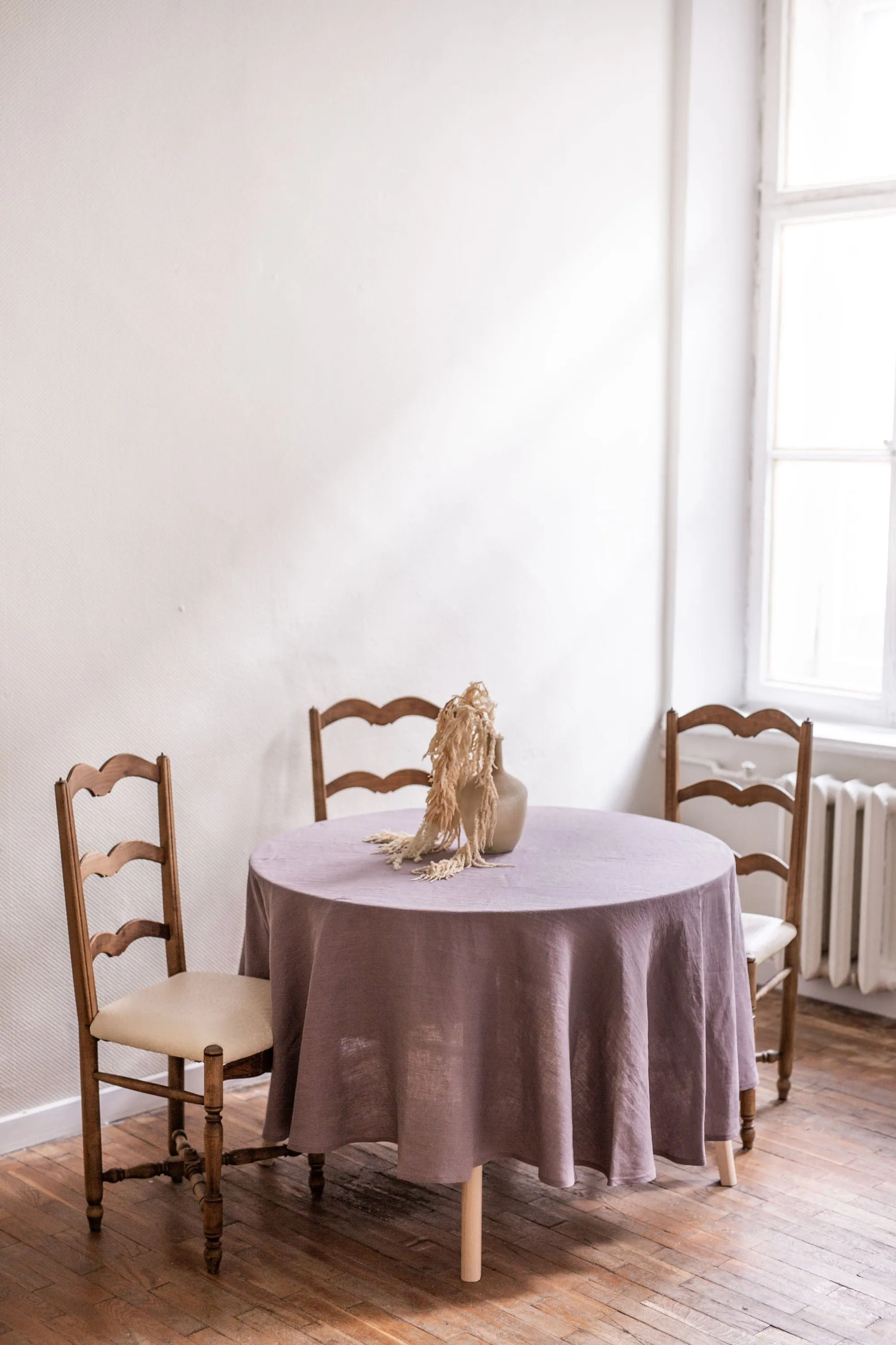 Round Linen Tablecloth | Multiple Colours
