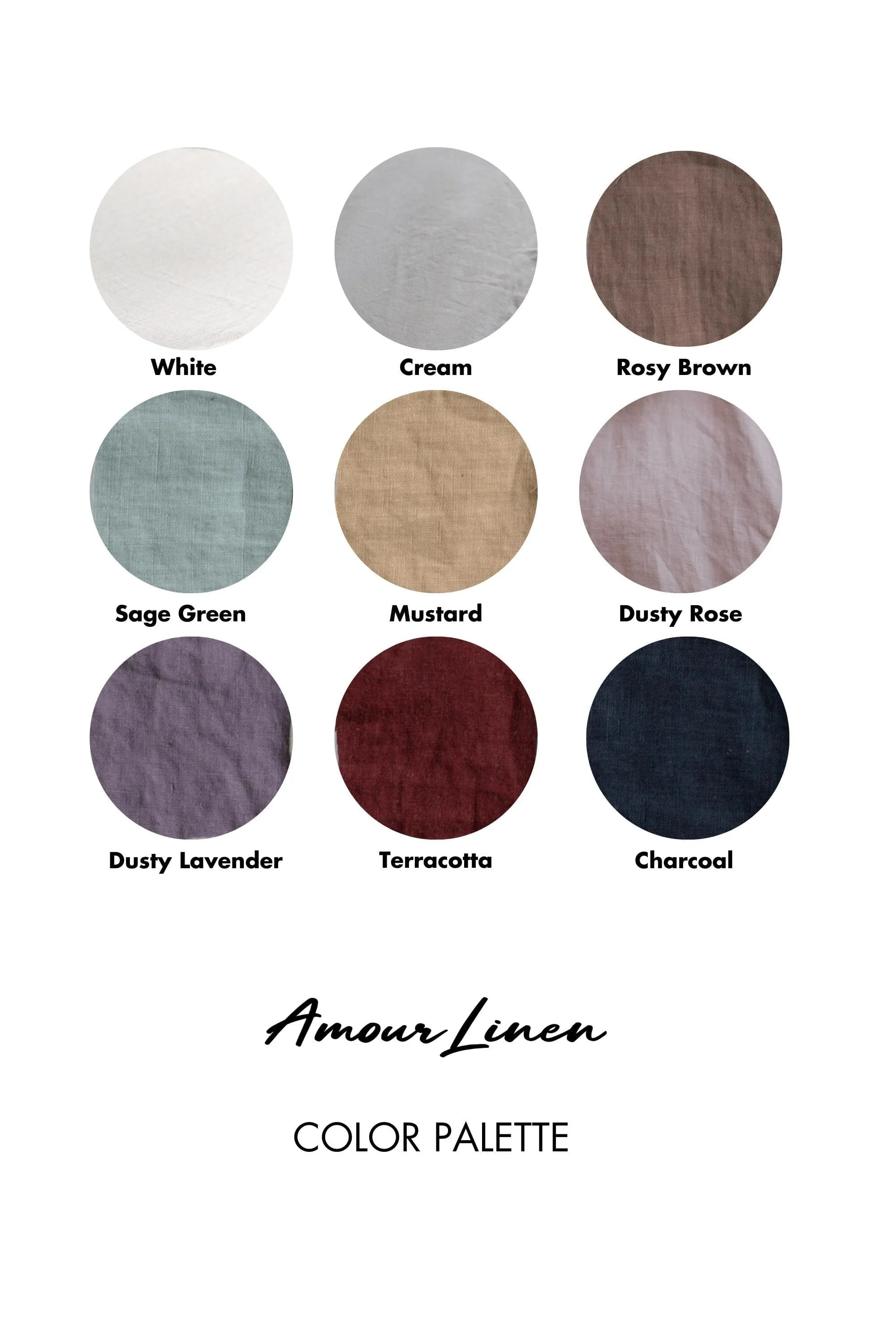 Round Linen Tablecloth | Multiple Colours