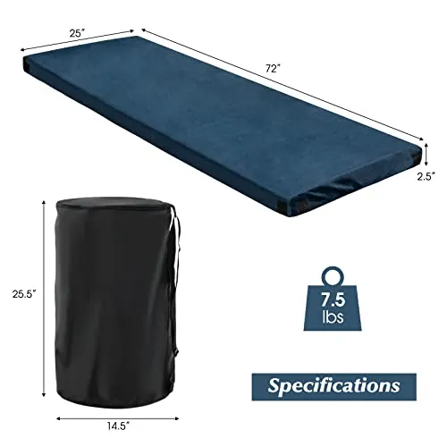 Safstar Memory Foam Camping Mattress, Roll Up Travel Mattress
