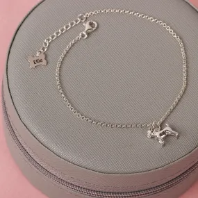 Schnauzer Dainty Chain Bracelet - Personalised - Sterling Silver