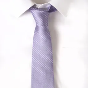 Silk Lavender Pindot Tie