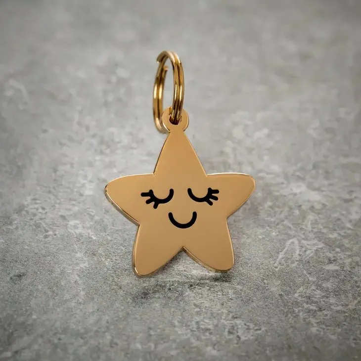 Smiling Star Pet ID Tag