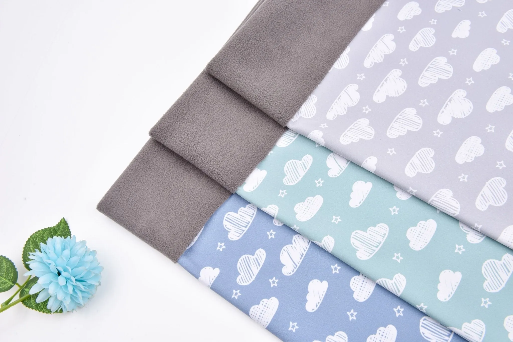 Softshell Digital Clouds Print Fabric