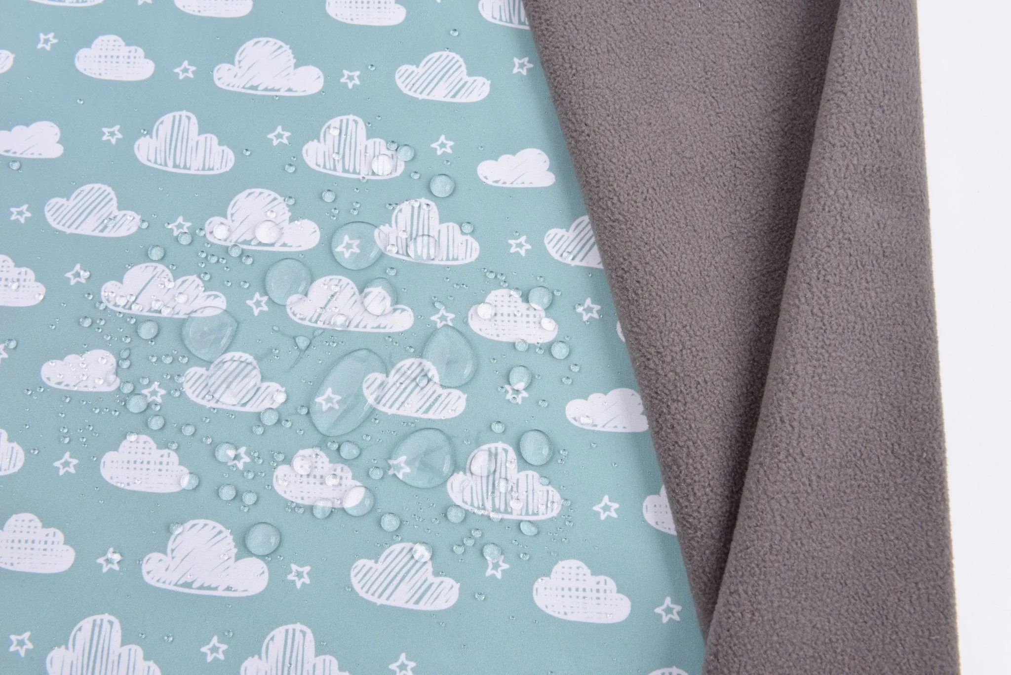Softshell Digital Clouds Print Fabric