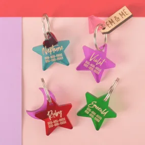 Star, Script, Small Personalized Pet Tag