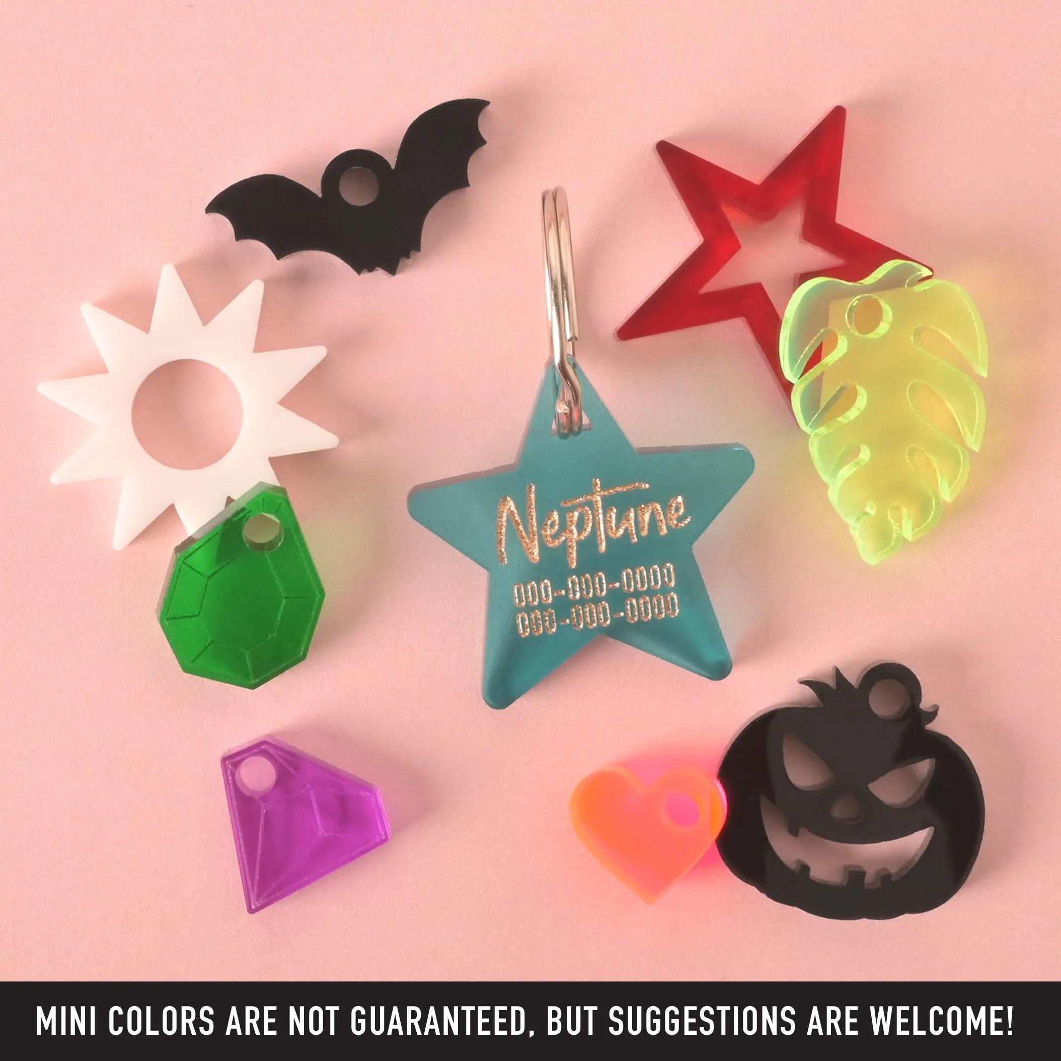 Star, Script, Small Personalized Pet Tag