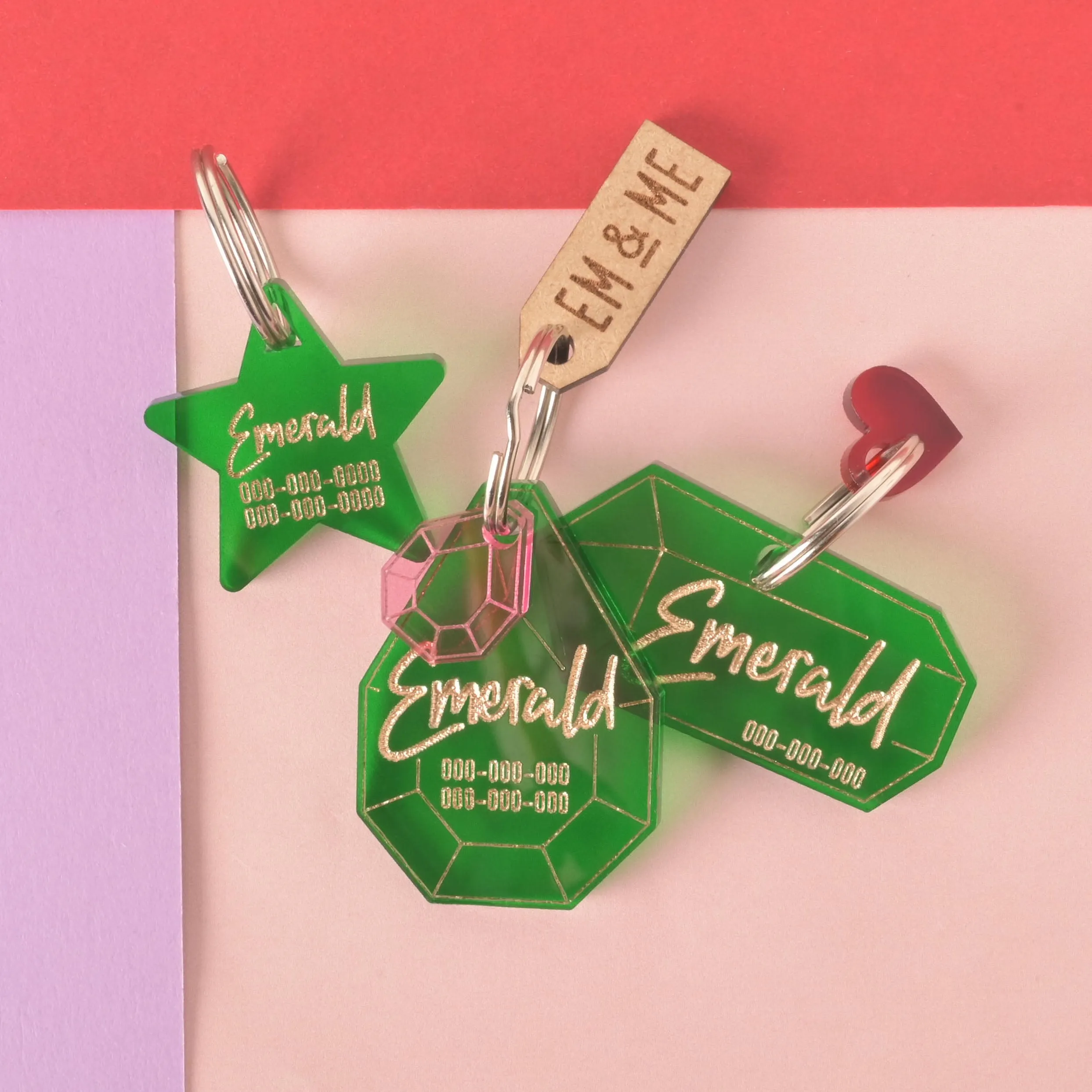 Star, Script, Small Personalized Pet Tag