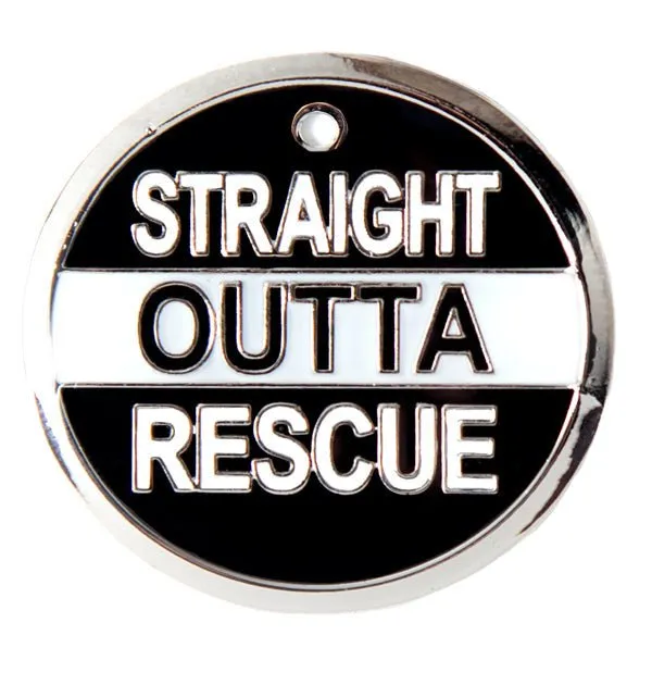 Straight Out of Rescue Pet ID Tag
