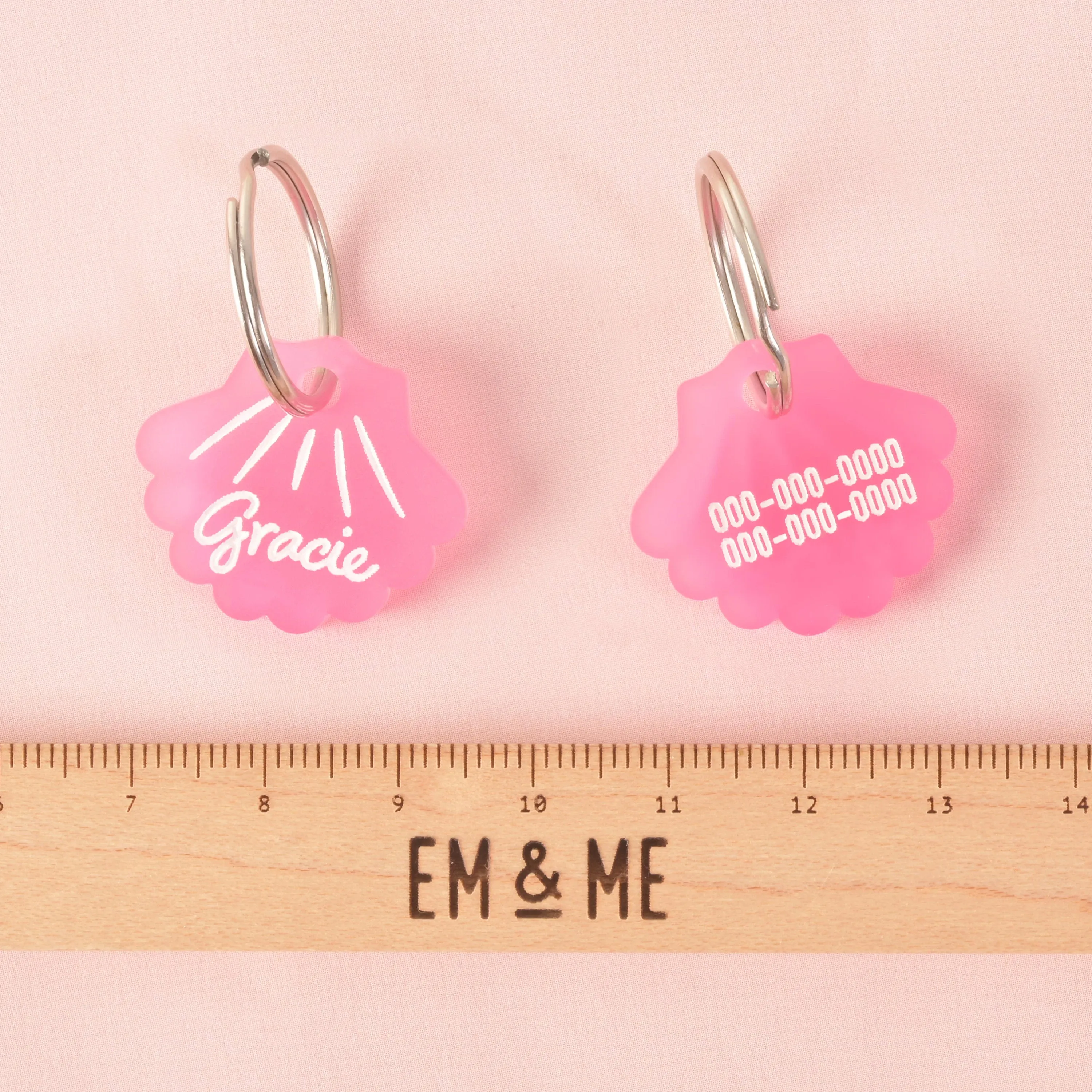Tiny Tags, Seashell Personalized Pet tag