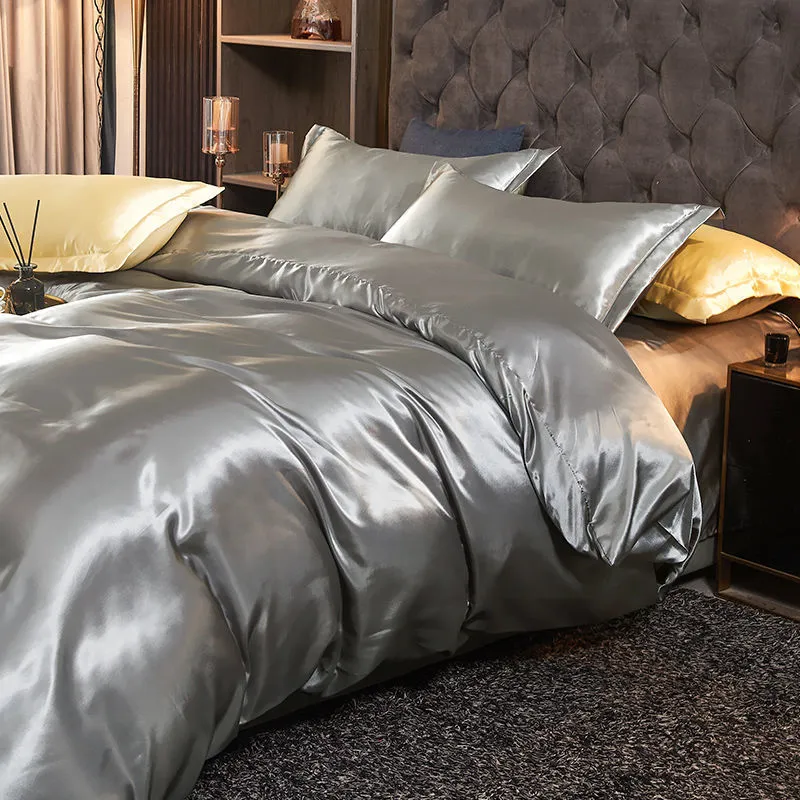 Toleet  Luxury Rayon Satin Bedding Set Duvet Cover Set Single Double King Size Bedding Kit 2pcs/3pcs/4pcs Bed Cover Bed Linen Set