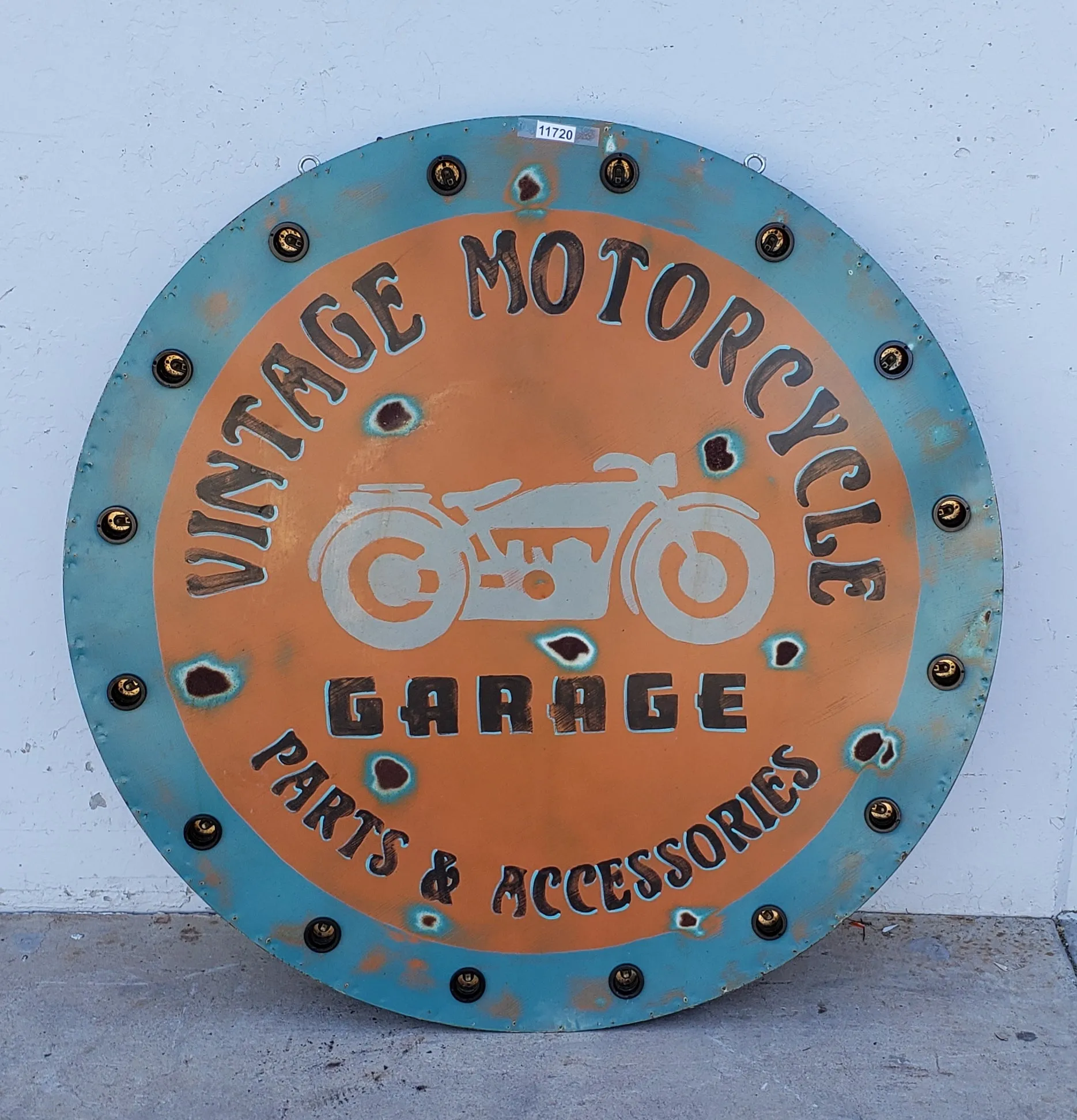 Vintage Motorcycle Garage Lighted Sign