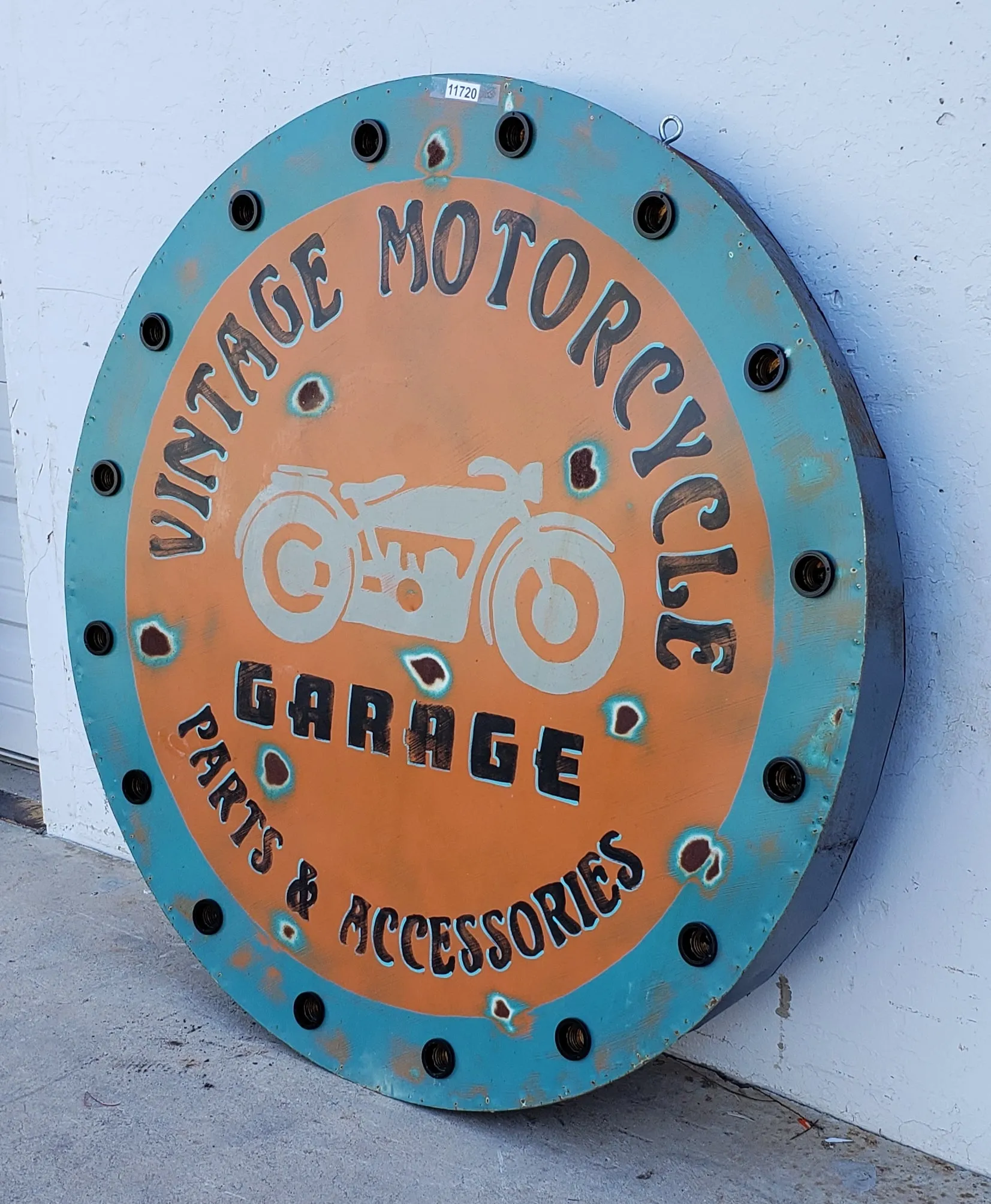 Vintage Motorcycle Garage Lighted Sign