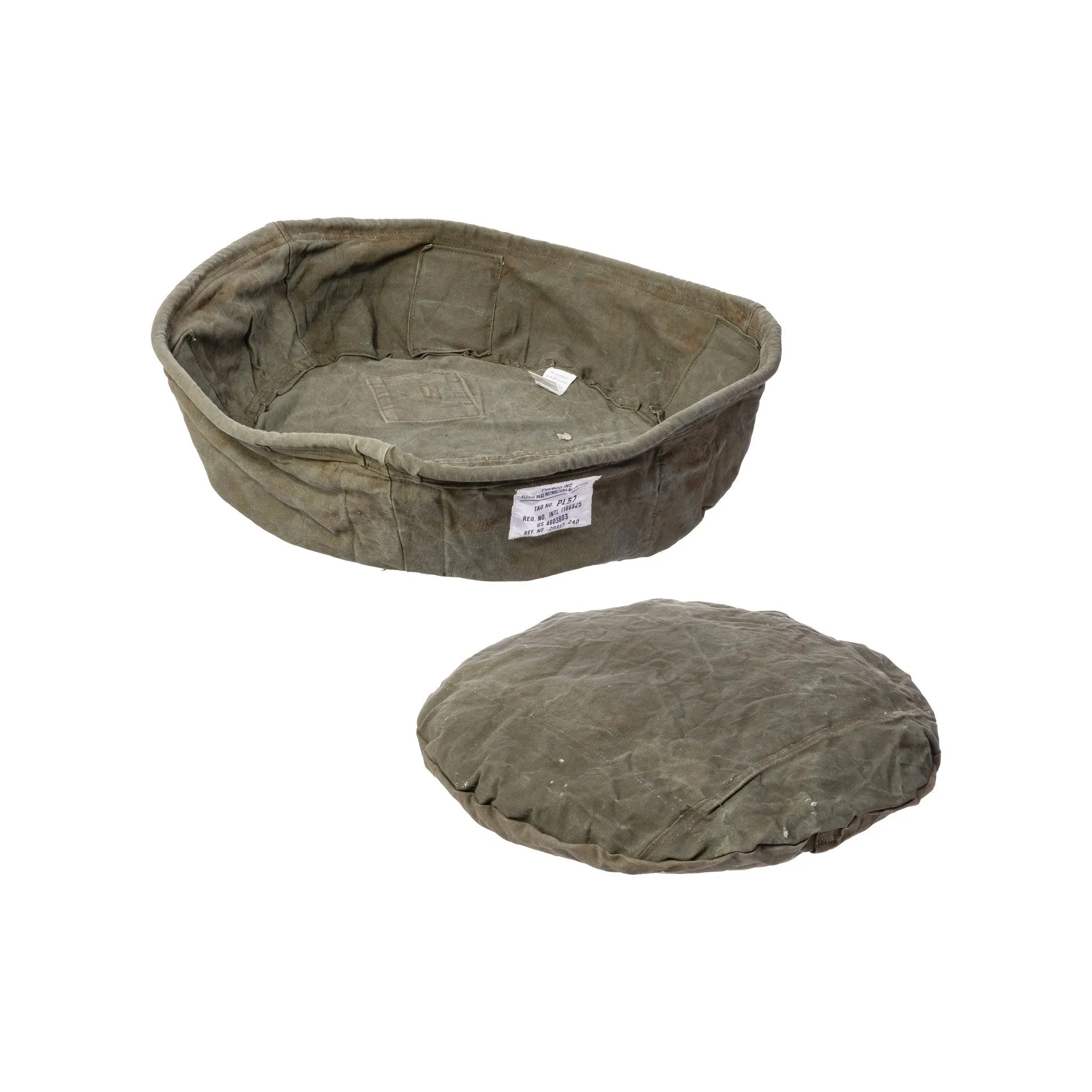 VINTAGE TENT FABRIC PET BED