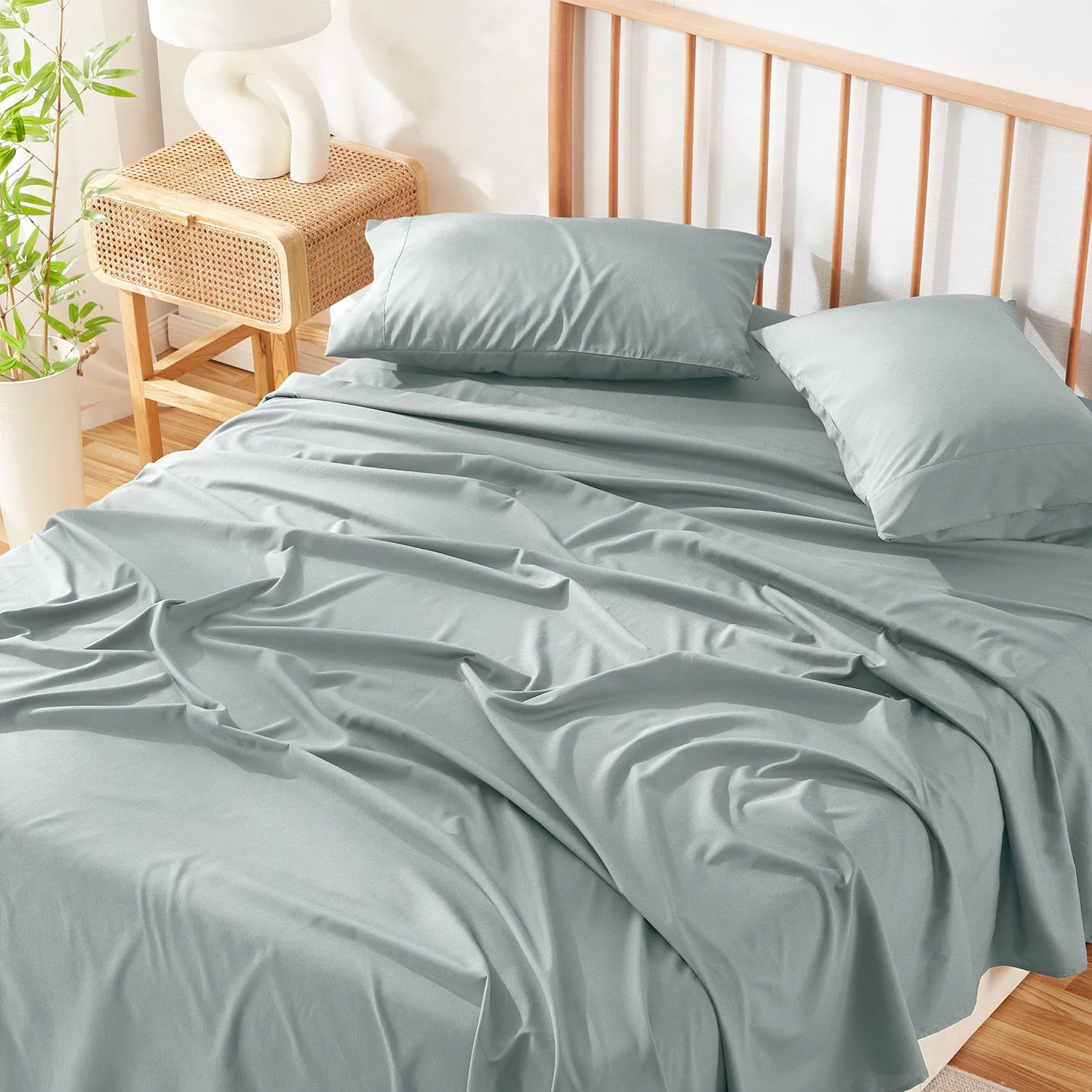Virtu Bed Sheets Set, Deep Pocket Rayon Derived from Bamboo
