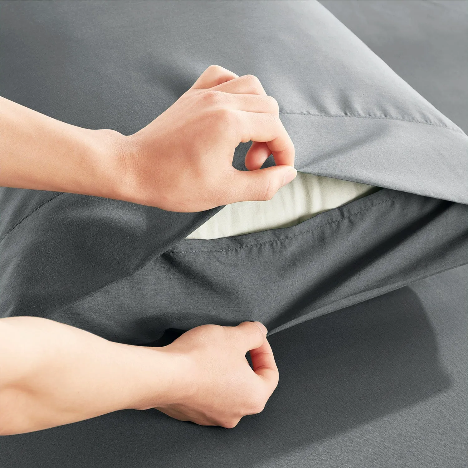 Virtu Bed Sheets Set, Deep Pocket Rayon Derived from Bamboo