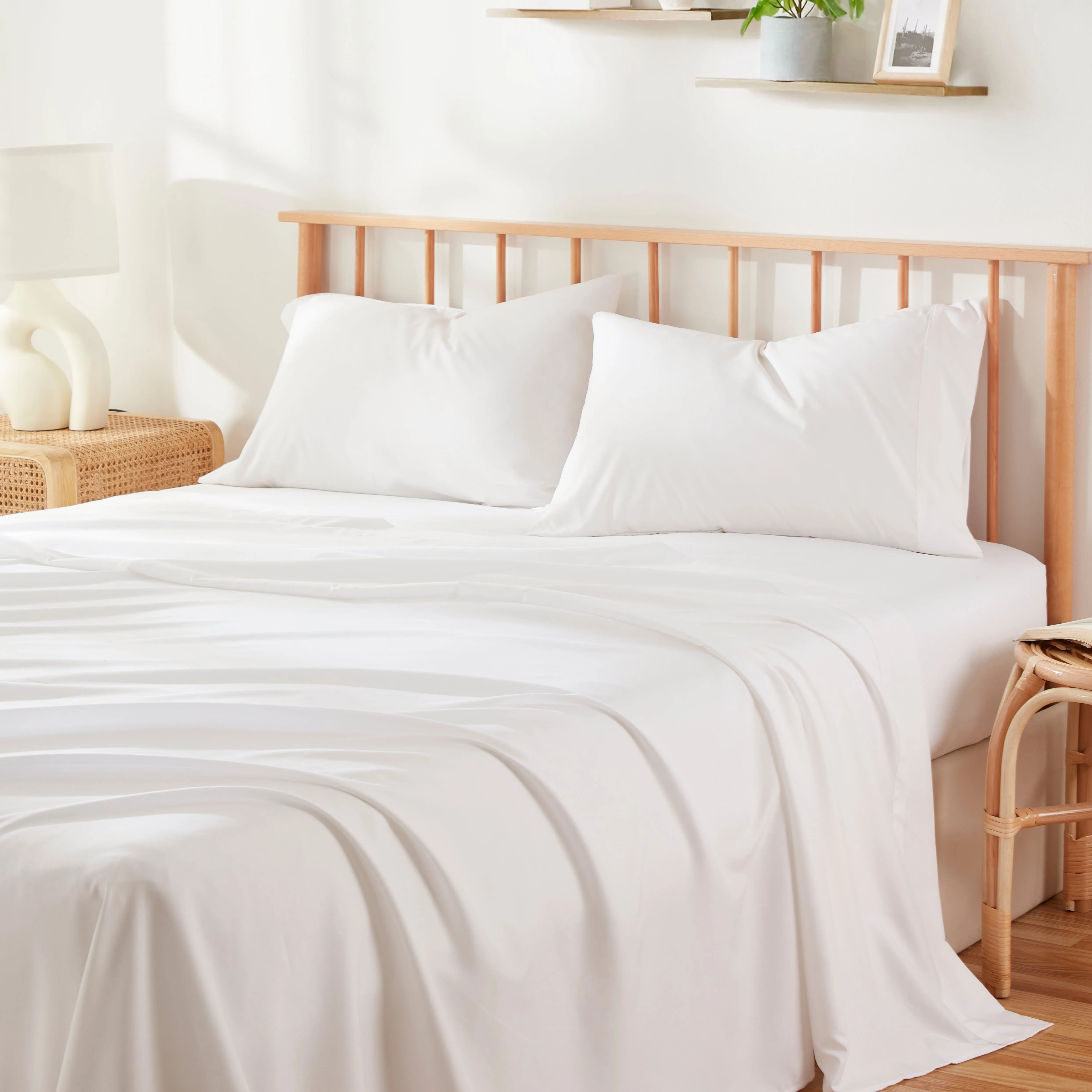 Virtu Bed Sheets Set, Deep Pocket Rayon Derived from Bamboo