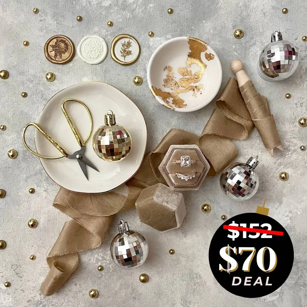 White & Gold Disco Glam Lay Flat Kit ~ 🎄HOLIDAY DEAL 🎄