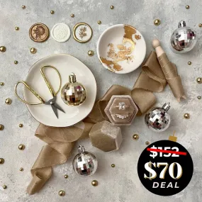 White & Gold Disco Glam Lay Flat Kit ~ 🎄HOLIDAY DEAL 🎄