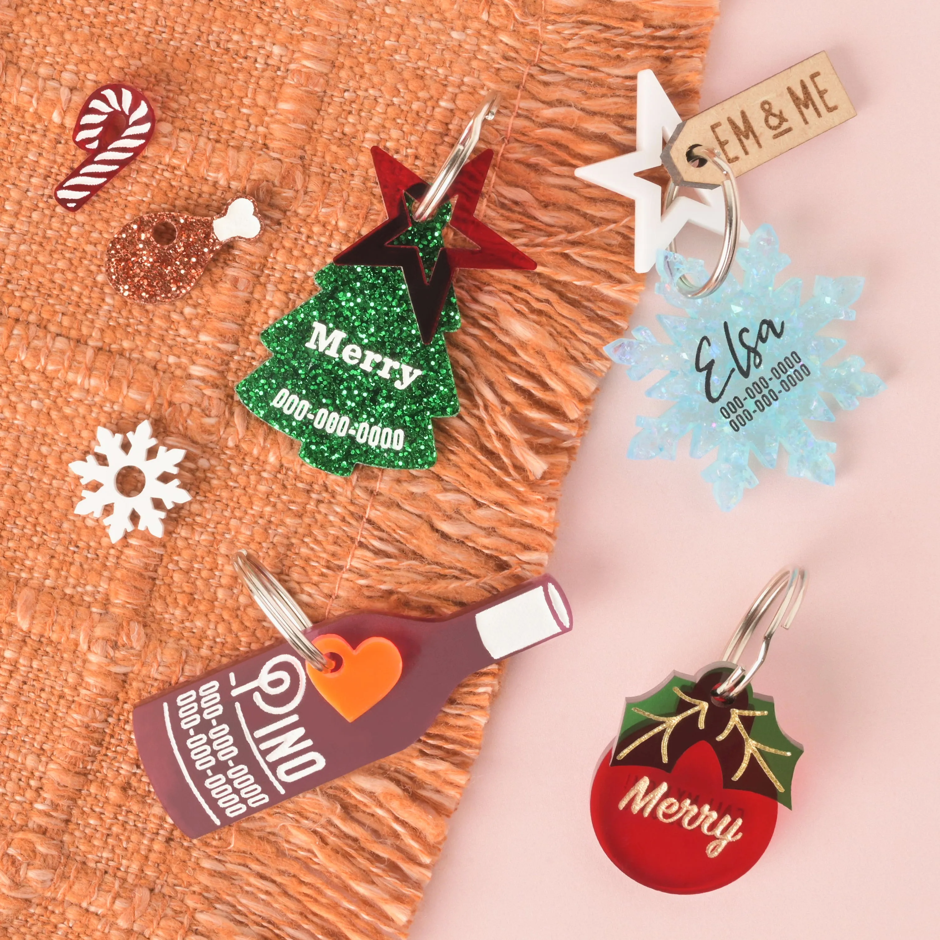 Wine Bottle Personalized Pet Tag
