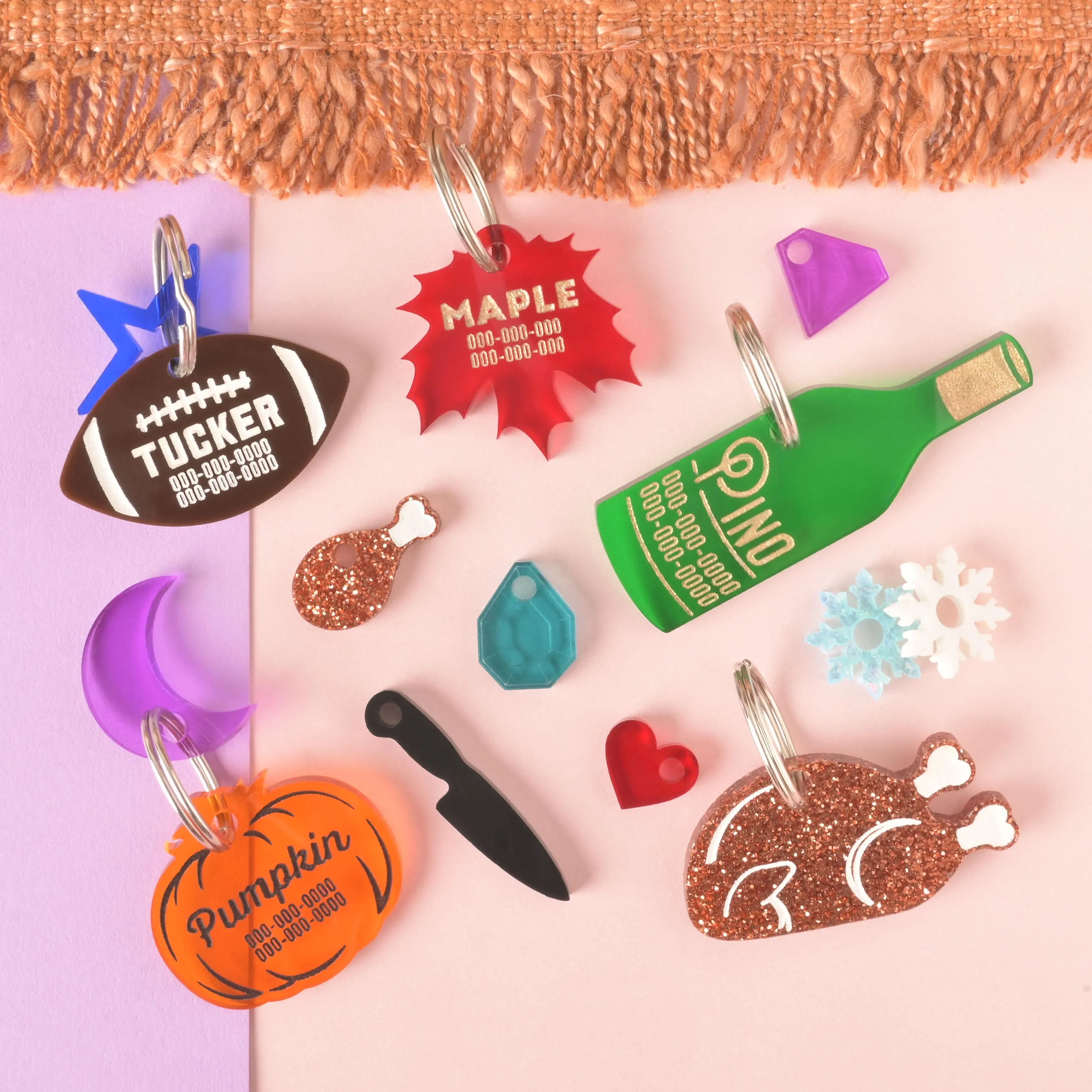 Wine Bottle Personalized Pet Tag