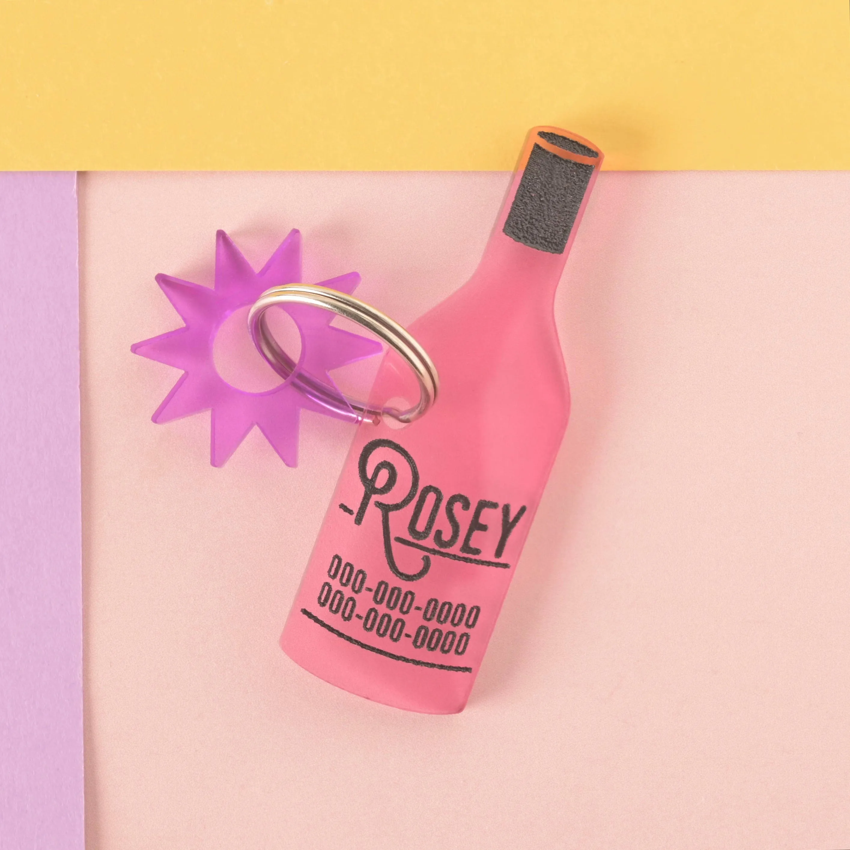 Wine Bottle Personalized Pet Tag
