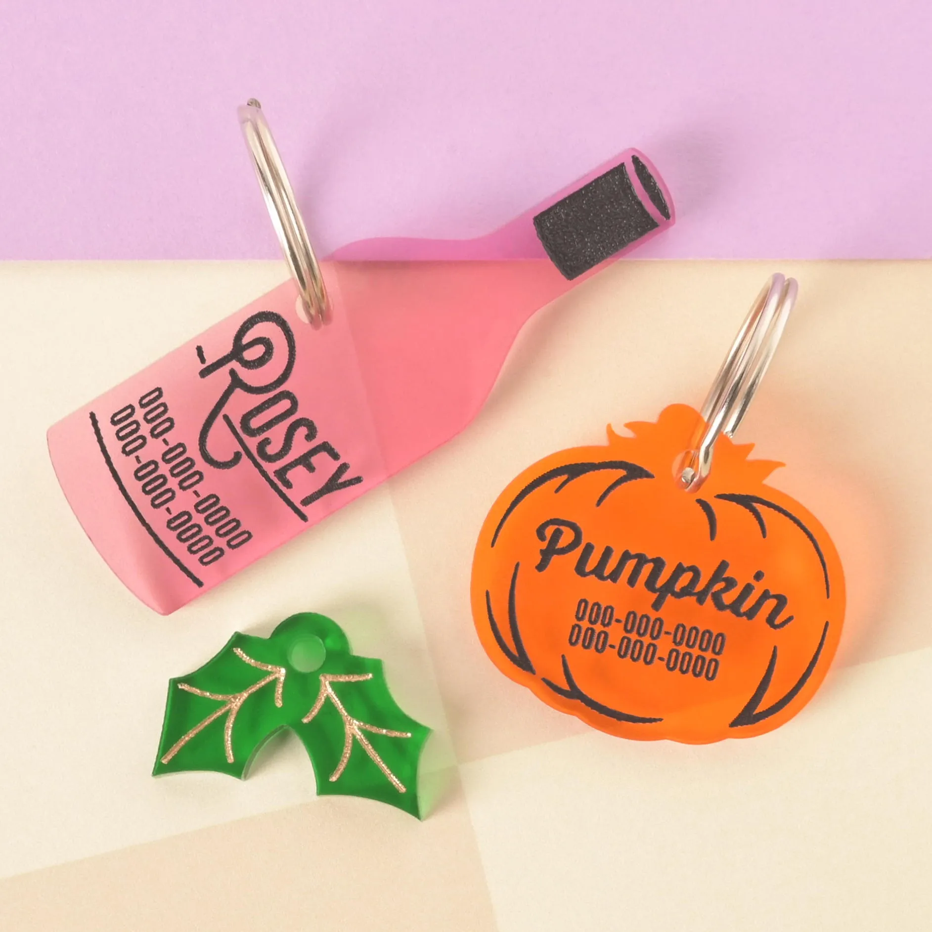 Wine Bottle Personalized Pet Tag