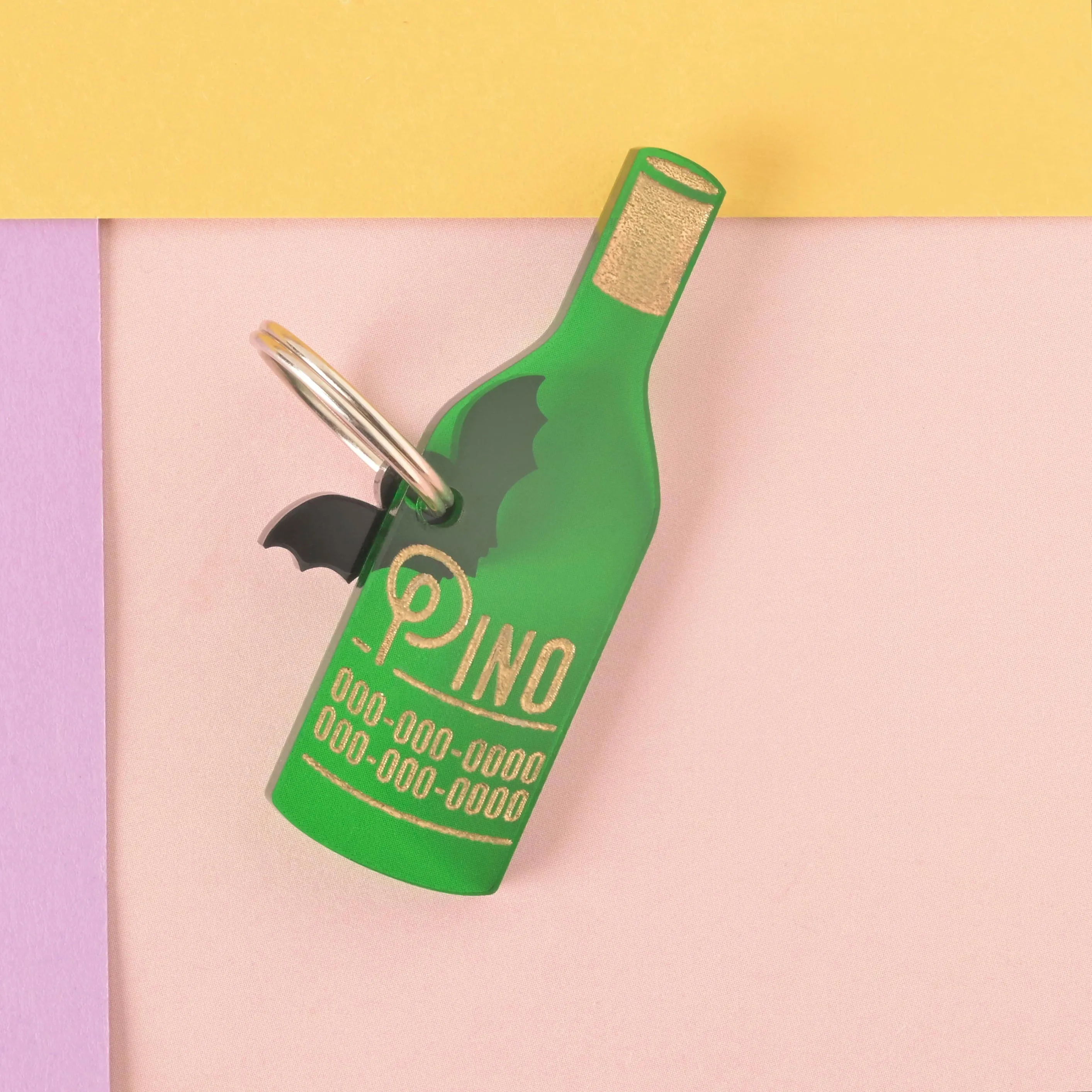 Wine Bottle Personalized Pet Tag