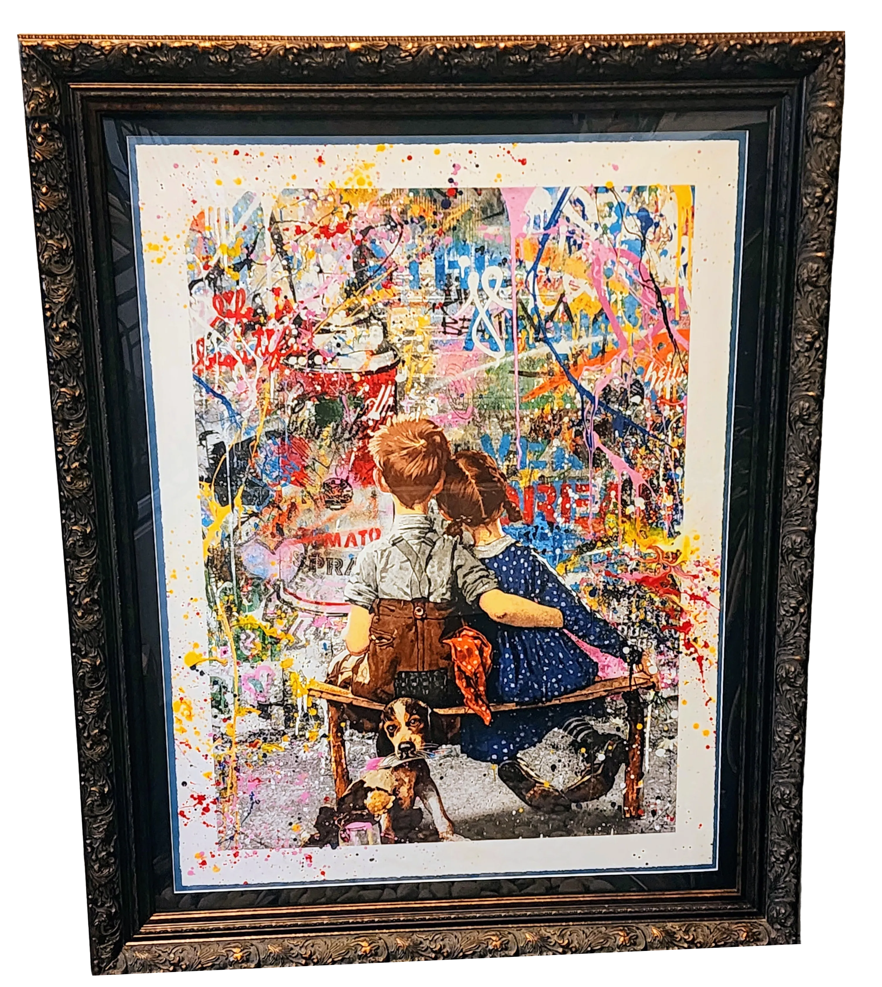 Work Well Together HPM Spray Paint Silkscreen Print by Mr Brainwash- Thierry Guetta